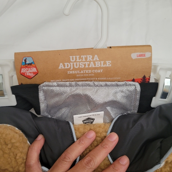 🦮ARCADIA Ultra Adjustable Insulated Coat. Size Large. Blue Silver Black Colors - Picture 5 of 17